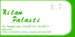 milan palasti business card